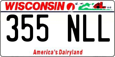 WI license plate 355NLL