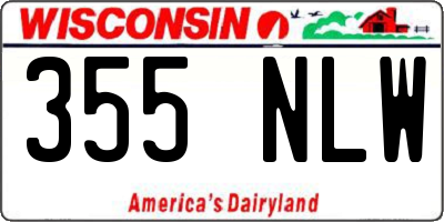 WI license plate 355NLW