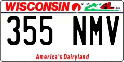 WI license plate 355NMV