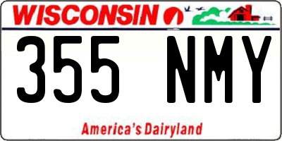 WI license plate 355NMY