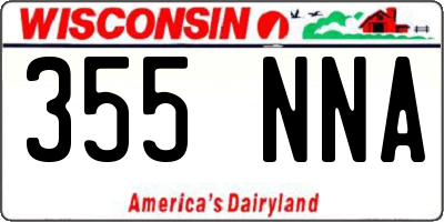 WI license plate 355NNA