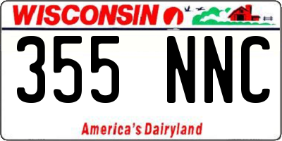 WI license plate 355NNC