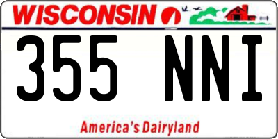 WI license plate 355NNI