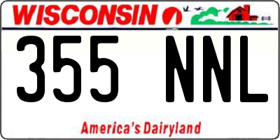 WI license plate 355NNL