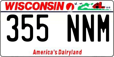 WI license plate 355NNM