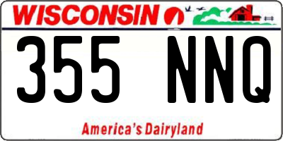 WI license plate 355NNQ