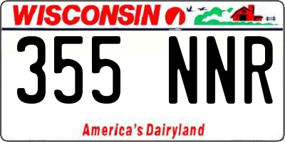 WI license plate 355NNR