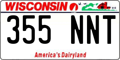 WI license plate 355NNT