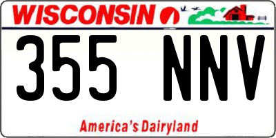 WI license plate 355NNV