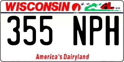 WI license plate 355NPH