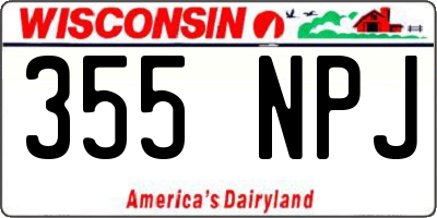 WI license plate 355NPJ