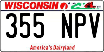 WI license plate 355NPV
