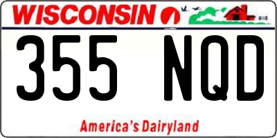 WI license plate 355NQD