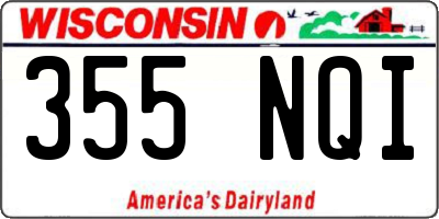 WI license plate 355NQI