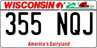 WI license plate 355NQJ