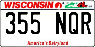 WI license plate 355NQR