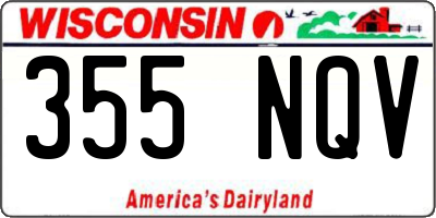 WI license plate 355NQV