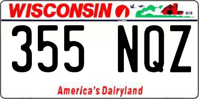 WI license plate 355NQZ