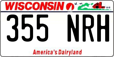 WI license plate 355NRH