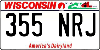 WI license plate 355NRJ