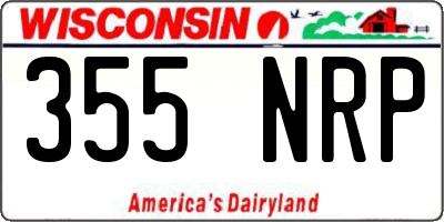 WI license plate 355NRP