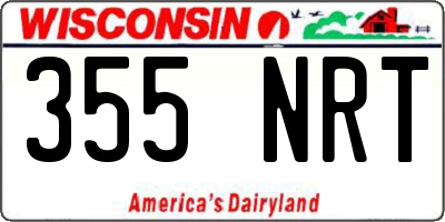WI license plate 355NRT