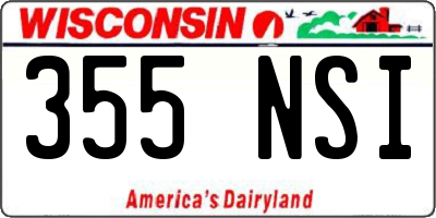 WI license plate 355NSI