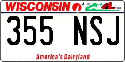 WI license plate 355NSJ