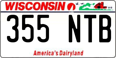 WI license plate 355NTB
