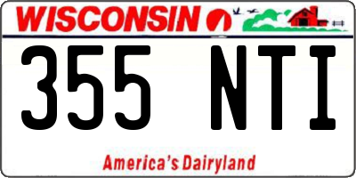 WI license plate 355NTI