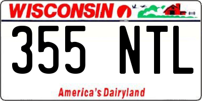 WI license plate 355NTL