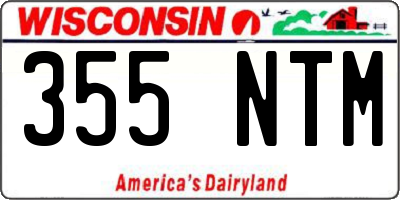 WI license plate 355NTM