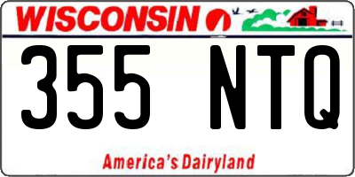 WI license plate 355NTQ