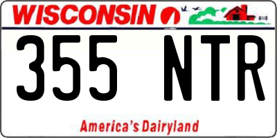 WI license plate 355NTR