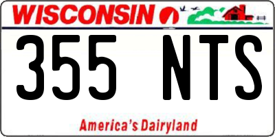 WI license plate 355NTS
