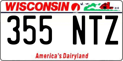 WI license plate 355NTZ