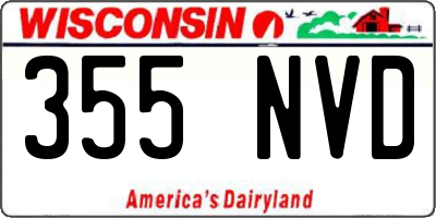WI license plate 355NVD