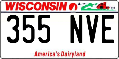 WI license plate 355NVE