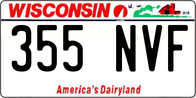 WI license plate 355NVF