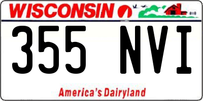 WI license plate 355NVI