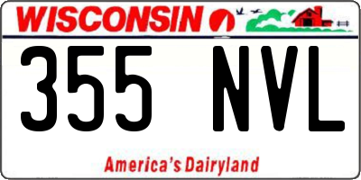 WI license plate 355NVL