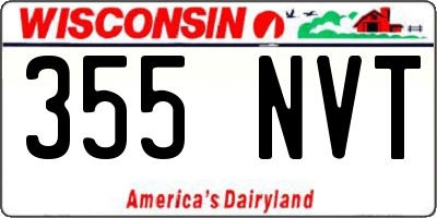 WI license plate 355NVT