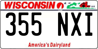 WI license plate 355NXI