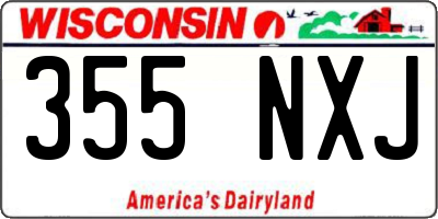 WI license plate 355NXJ