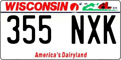 WI license plate 355NXK