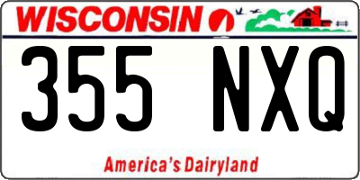 WI license plate 355NXQ