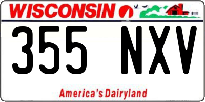 WI license plate 355NXV