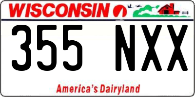 WI license plate 355NXX