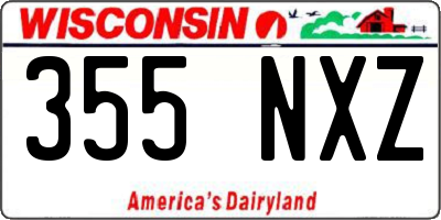 WI license plate 355NXZ