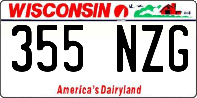 WI license plate 355NZG